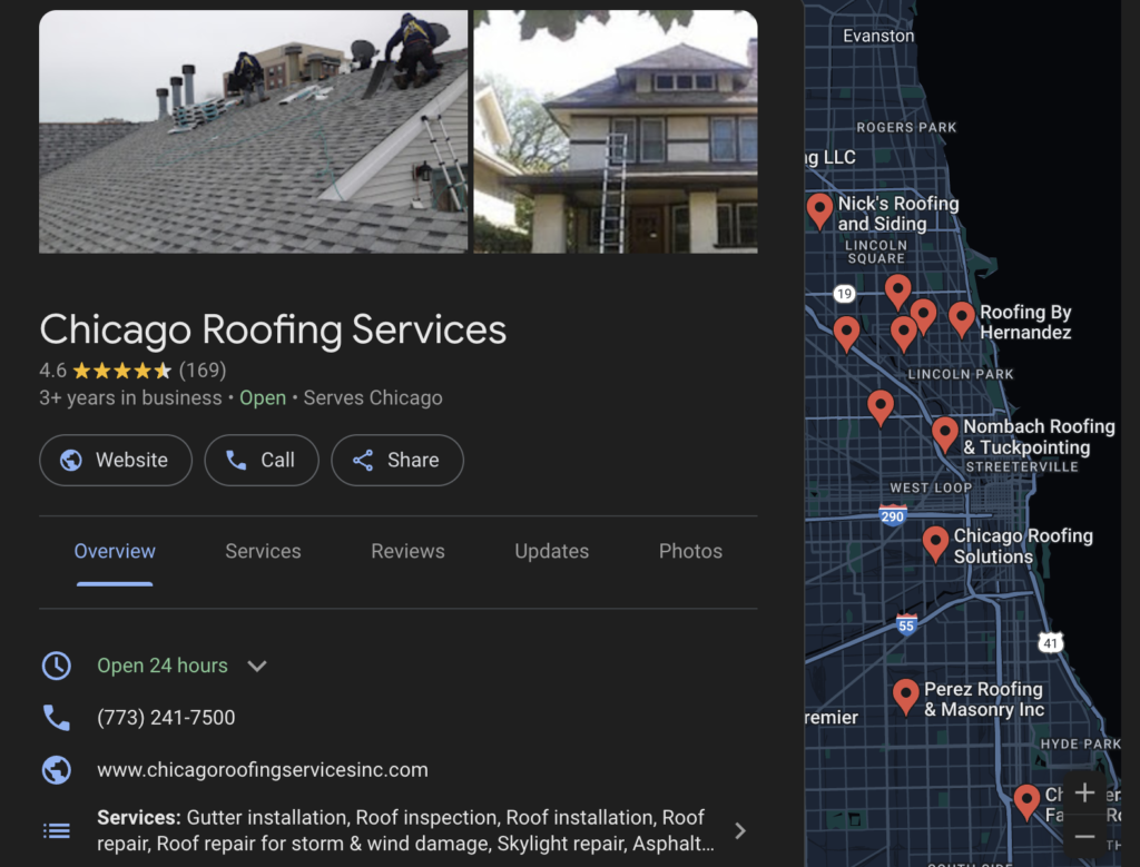 Local SEO for roofing company image 3