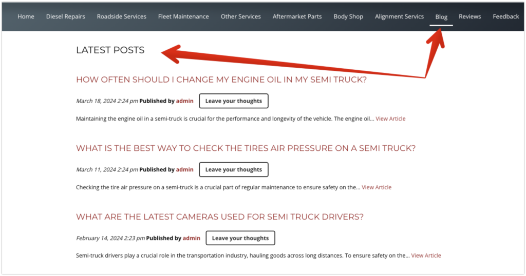 Truck Repair Shop SEO image 16