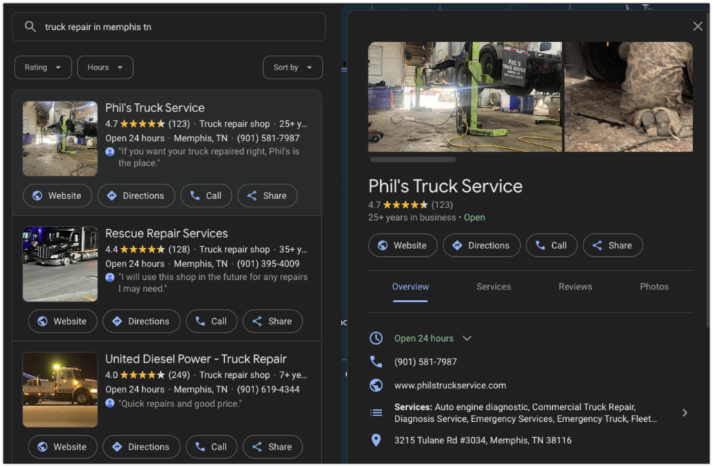 Truck Repair Shop SEO image 14